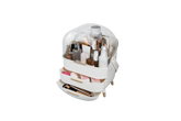 White Cosmetic Storage Case with Handle White Cosmetic Storage Case with Handle